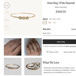 Catbird Orion Diamond Ring Size 8